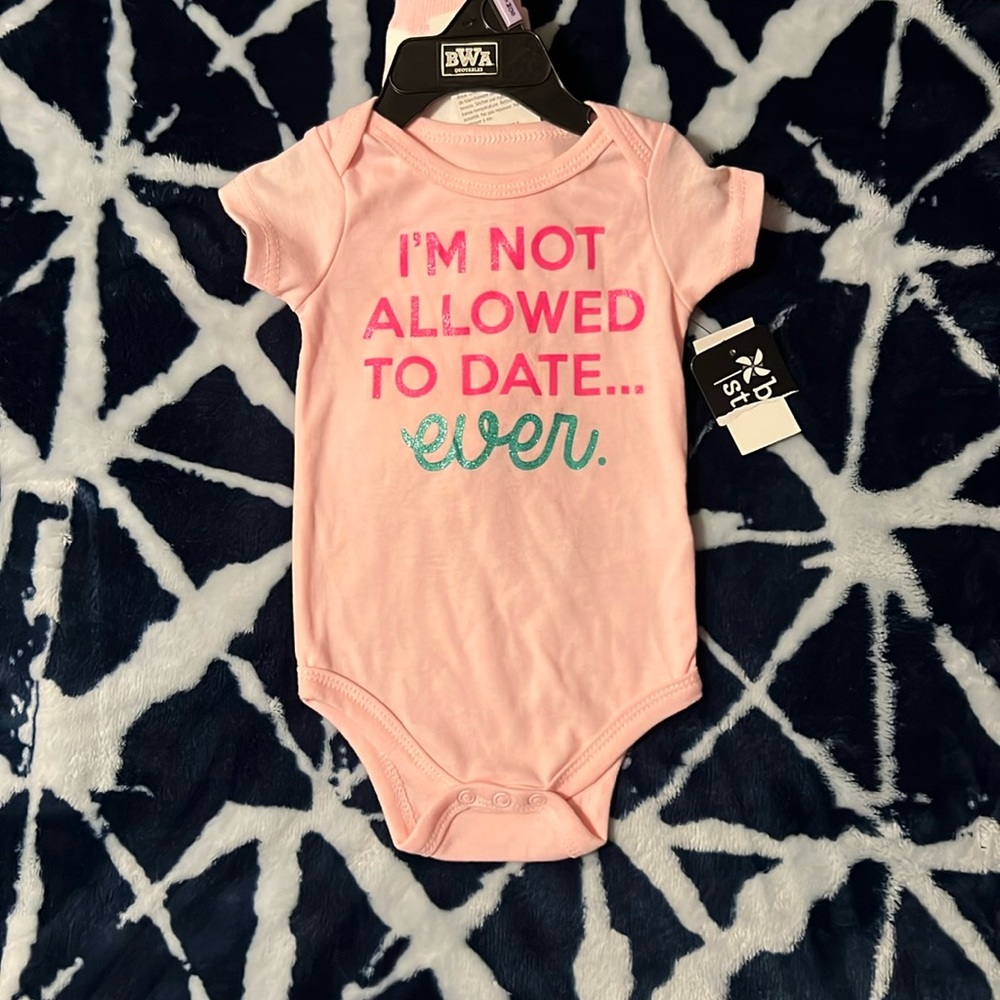 BWA Quotables Onesie set with leg warmers and bow